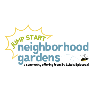 A graphic announcing the Jump Start Neighborhood Gardens ministry is shown. It's described as, 